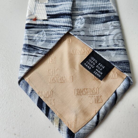 Consenso Ties Paul Brent Nautical Silk Tie Sailing Boats Art Print - Picture 3 of 6